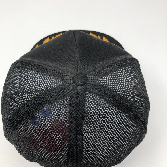 Vintage USS Alabama Black Snap Back Mesh Truckers Cap Gold Scrambled Eggs Navy - Picture 5 of 9